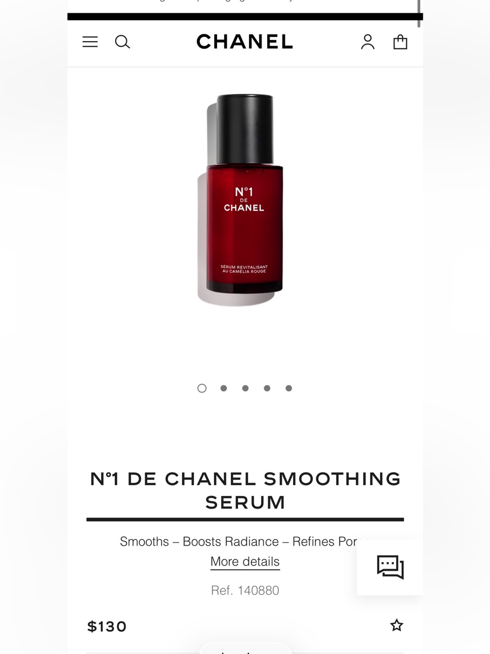 CHANEL N°1 Smoothing Serum - Red & Black Bottle